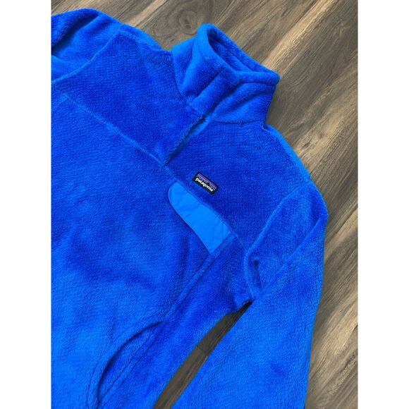 Women Patagonia Re-Tool Snap-T royal blue fleece pullover sweatshirt, M - Picture 2 of 4